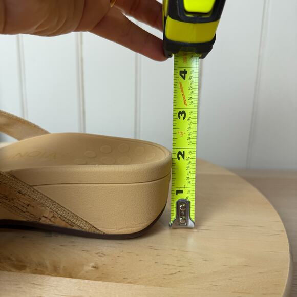 VIONIC Womens Pacific Hightide Platform Sandal Gold Cork Size 5 TVW4895 Comfort - Picture 13 of 14